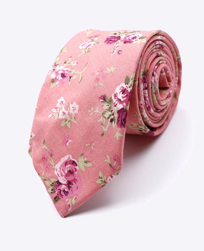 Krawatte Liberty Rosa Herren aus Baumwolle | Charles - Unipap's