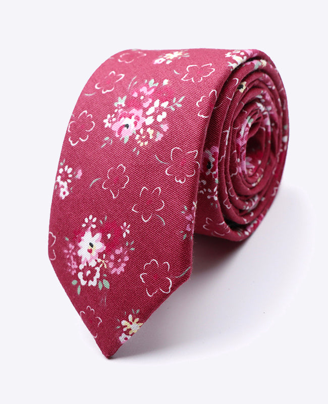 Liberty Krawatte Rot Nr. 2 Herren aus Baumwolle «Gaspard»