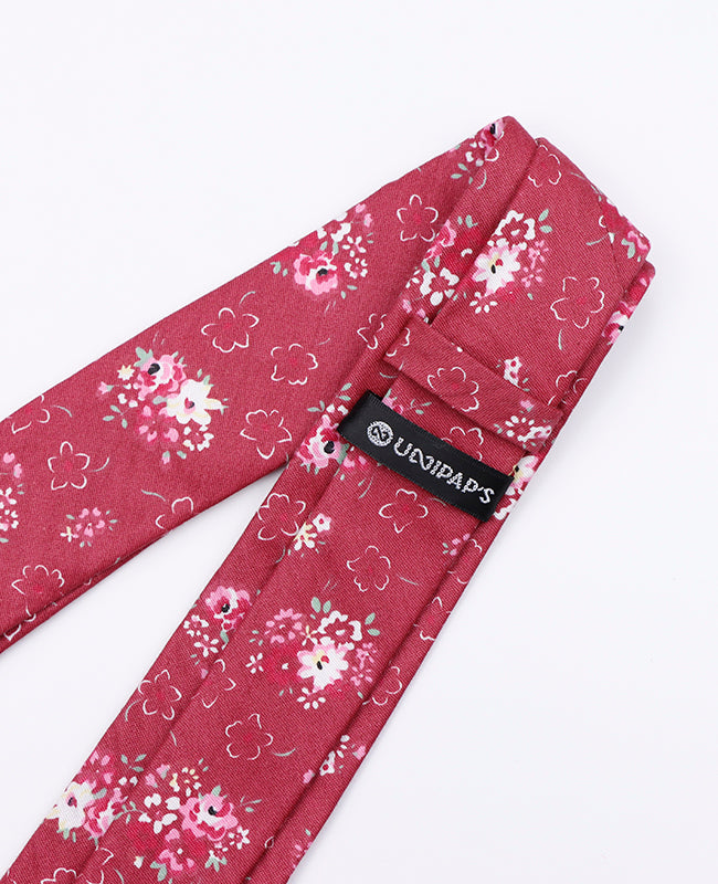 Liberty Krawatte Rot Nr. 2 Herren aus Baumwolle «Gaspard»