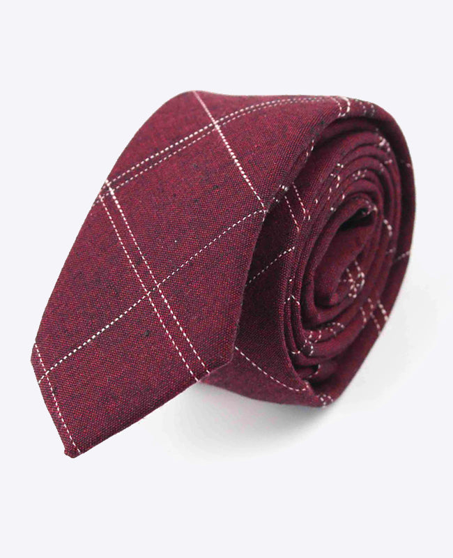 Krawatte Tartan Rot Herren aus Baumwolle | Marcel - Unipap's