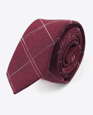 Krawatte Tartan Rot Herren aus Baumwolle | Marcel - Unipap's
