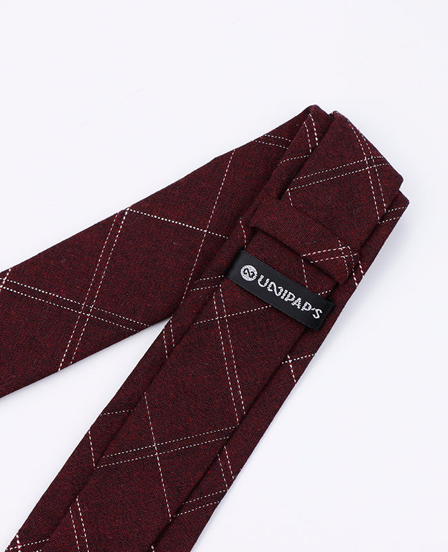 Krawatte Tartan Rot Herren aus Baumwolle | Marcel - Unipap's