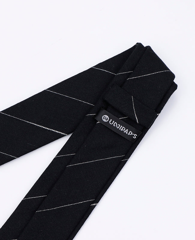 Krawatte Tartan Schwarz n°2 Herren aus Baumwolle | Marcel - Unipap's