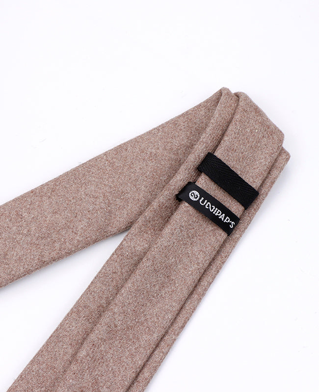 Krawatte Beige n°1 Herr aus Wolle 