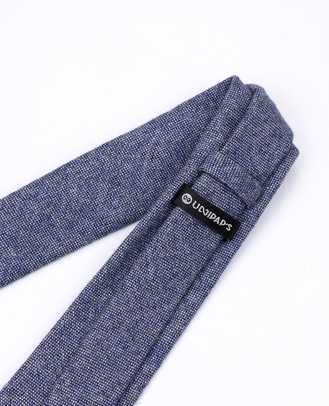 Krawatte Blau n°3 Herr aus Wolle 