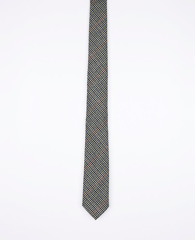 Krawatte Tartan Grau Nr. 9 Herren aus Wolle | Nobert - Unipap's