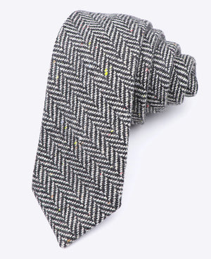 Krawatte Tartan Grau Nr. 1 Herren Wolle 