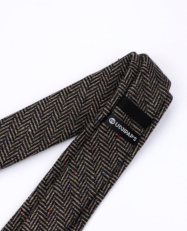 Krawatte Tartan Grau Nr. 2 Herren Wolle 