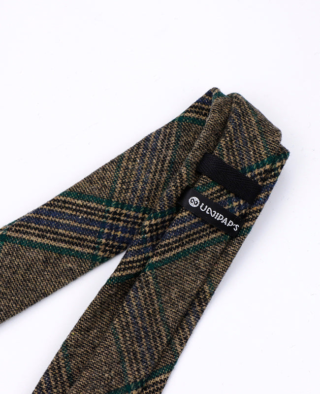 Krawatte Tartan Grau n°5 Herren Wolle | Norbert - Unipap's