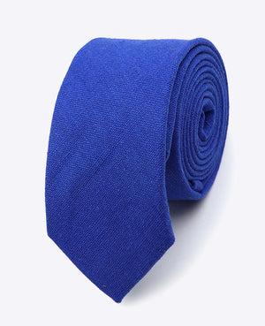 Krawatte Blau n°4 Herren Leinen | Basile - Unipap's