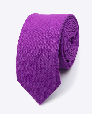 Krawatte Violett Nr. 2 Herren aus Leinen | Basile - Unipap's