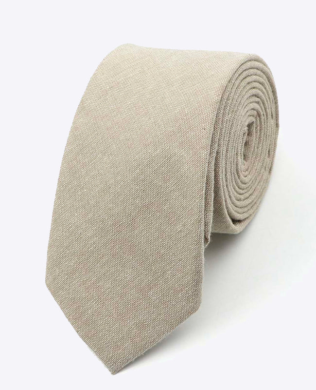 Krawatte Beige für Herren aus Baumwolle «Edgard»