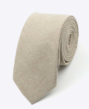 Krawatte Beige für Herren aus Baumwolle «Edgard»