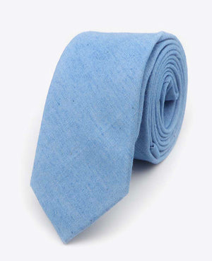 Krawatte Blau Nr. 6 für Herren aus Baumwolle 
