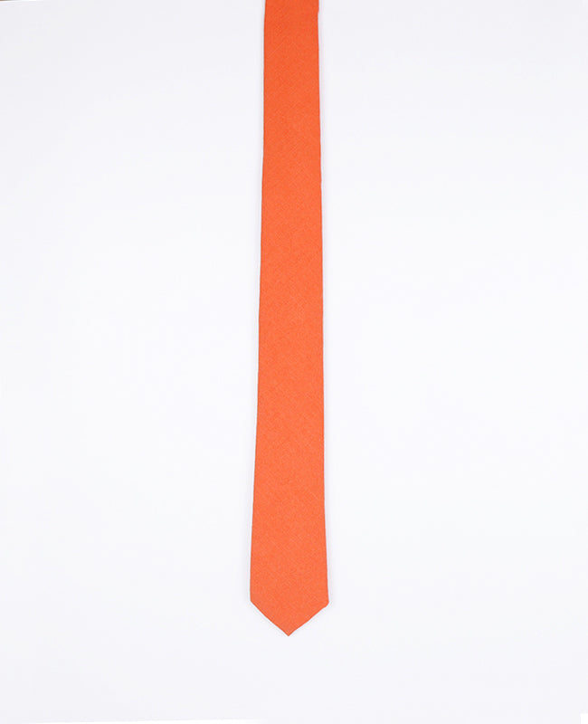 Krawatte Orange Nr. 3 Herren aus Baumwolle | Oscar - Unipap's