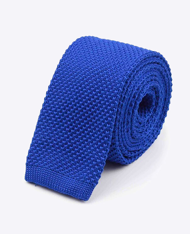 Krawatte Blau n°1 Herren aus Strick «Léon»