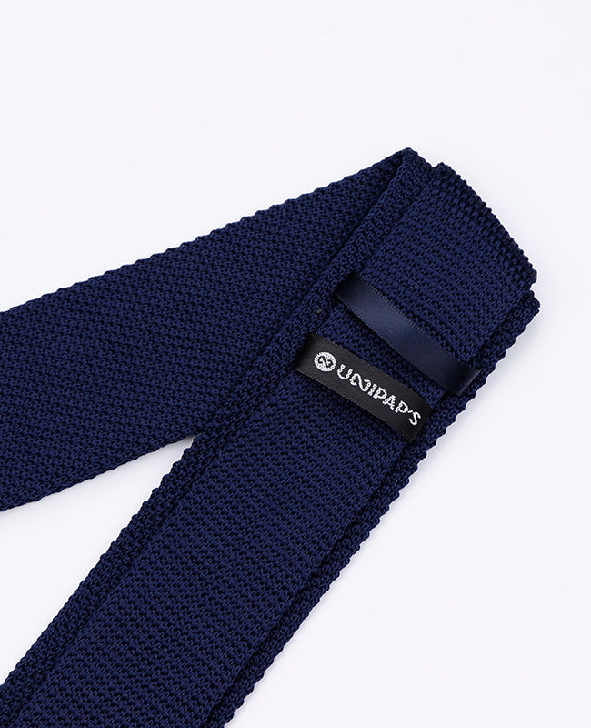 Blaue Strickkrawatte Nr. 2 für Herren «Léon»