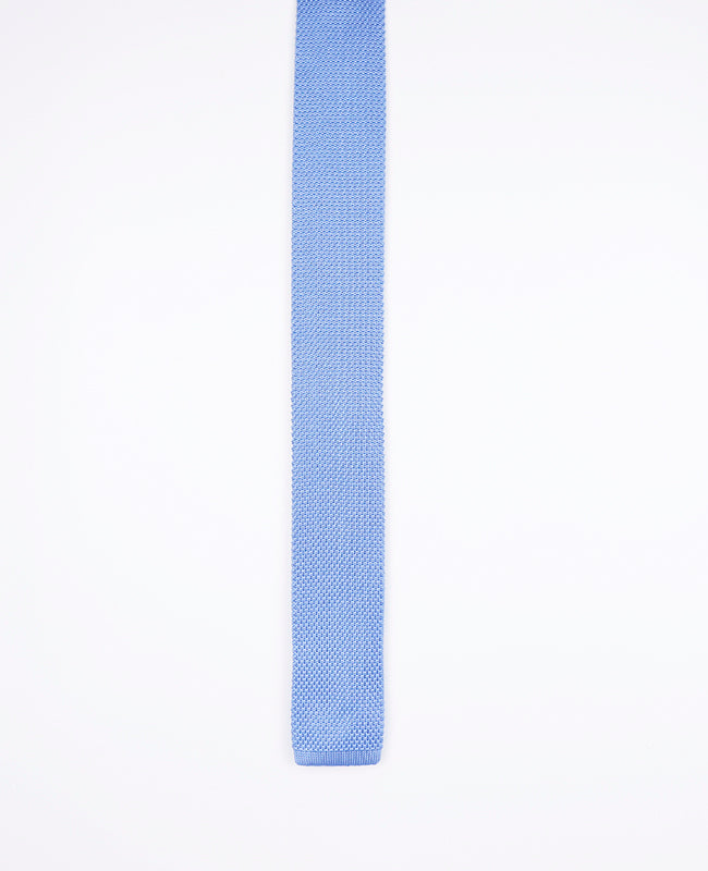Krawatte Blau n°3 Herren aus Strick «Léon»