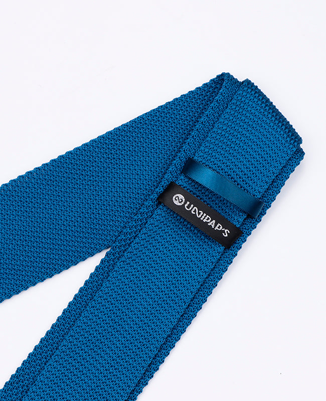 Krawatte Blau Nr. 4 Herren aus Strick «Léon»