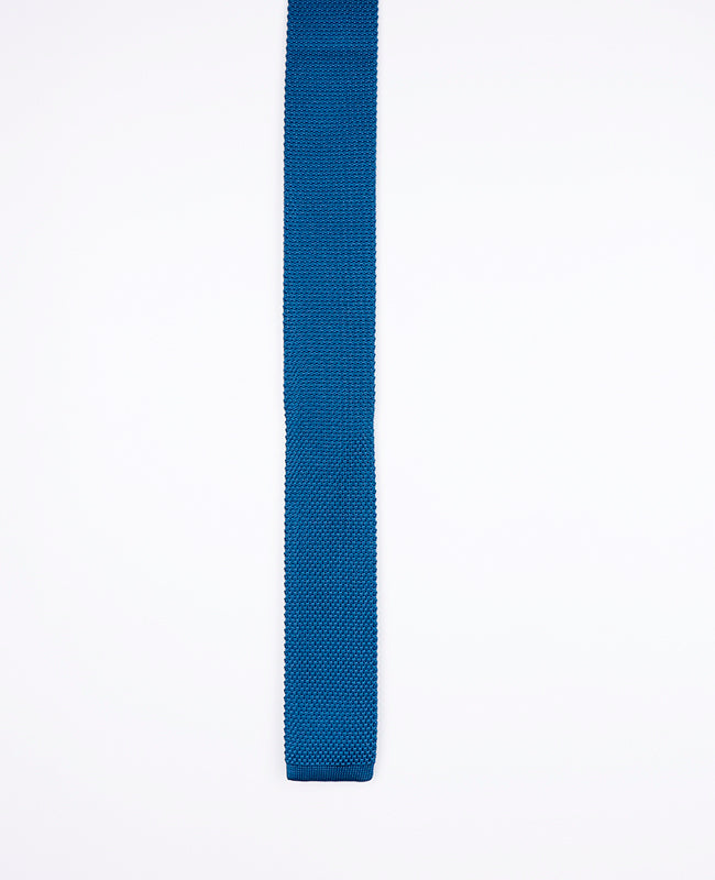Krawatte Blau n°4 Herren aus Strick «Léon»