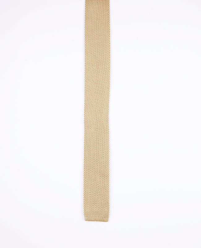 Goldene Strickkrawatte Herren «Léon»