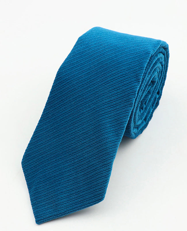 Krawatte Blau n°2 Herren aus Samt «Marius»