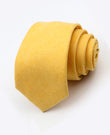 Krawatte Gelb Nr. 1 Herren in Samt-Optik «Simon»