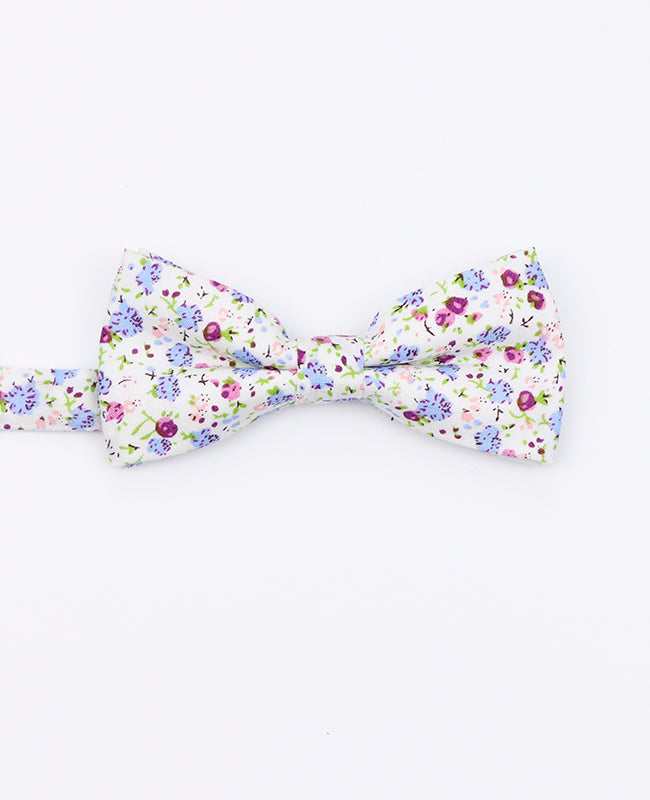 Noeud Papillon Liberty Blanc n°2 Enfant en Coton «Gaspard»