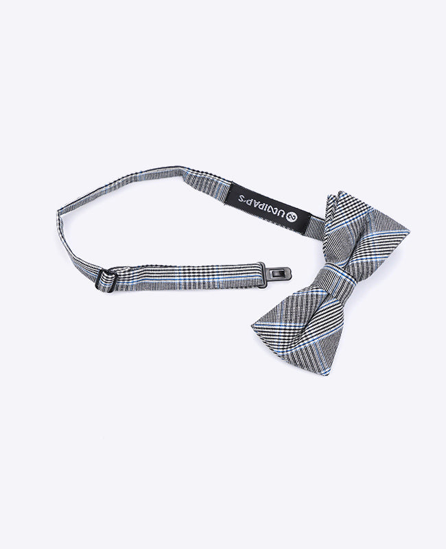 Fliege Tartan Grau n°1 Kinder aus Baumwolle | Marcel - Unipap's