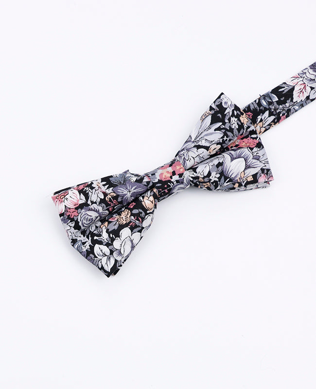 Noeud Papillon Liberty Noir n°2 Enfant en Coton | Gaspard - Unipap's