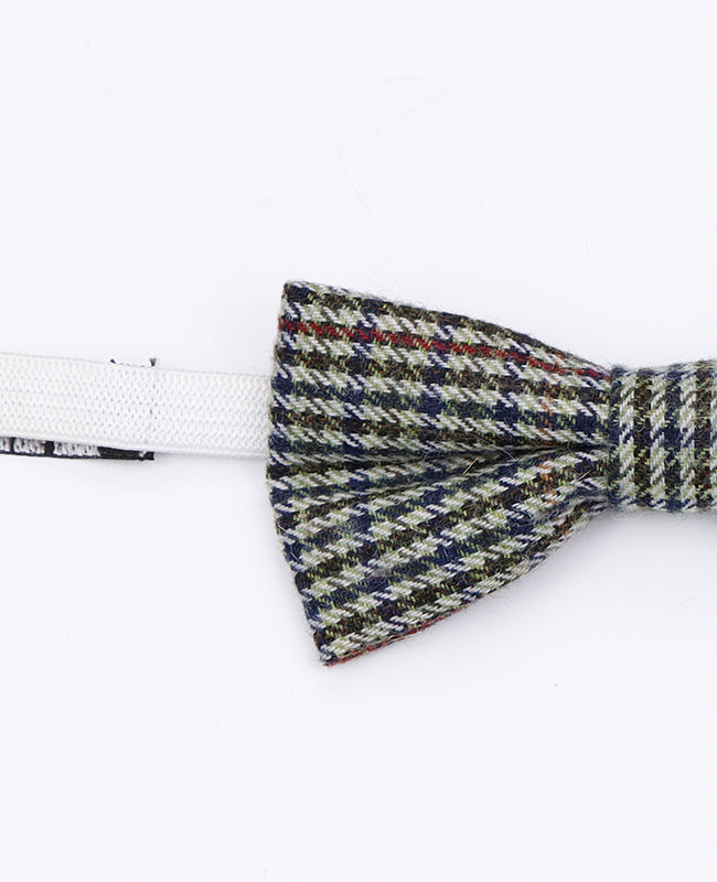 Fliege Tartan Grau Nr. 9 Kinder aus Wolle | Nobert - Unipap's