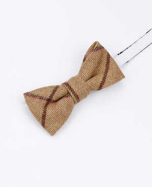 Fliege Tartan Braun Nr. 1 Kinder aus Wolle | Nobert - Unipap's