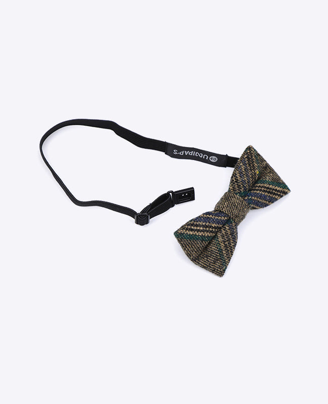 Fliege Tartan Grau n°5 Kinder Wolle | Norbert - Unipap's