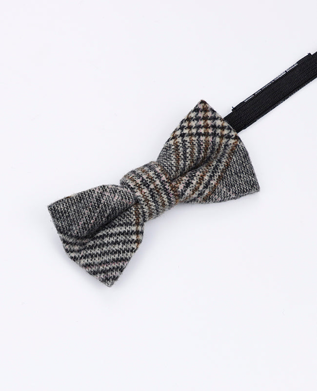 Fliege Tartan Grau Nr. 7 Kinder aus Wolle | Norbert - Unipap's