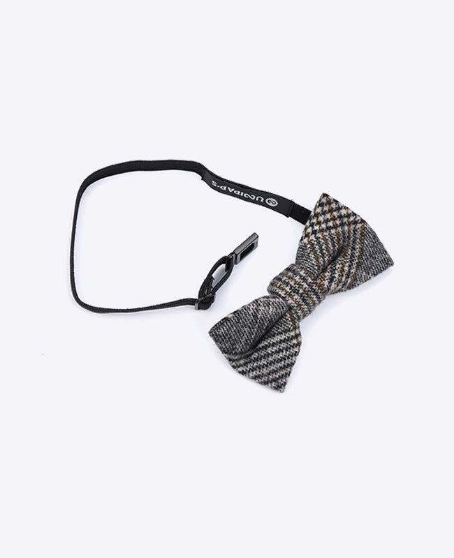 Fliege Tartan Grau Nr. 7 Kinder aus Wolle | Norbert - Unipap's