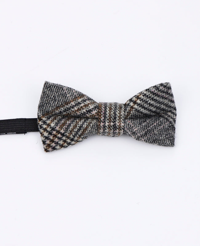 Fliege Tartan Grau Nr. 7 Kinder aus Wolle | Norbert - Unipap's