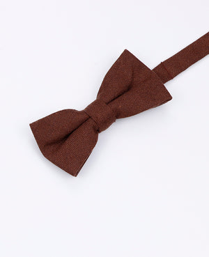 Noeud Papillon Marron n°2 Enfant en Lin | Basile - Unipap's