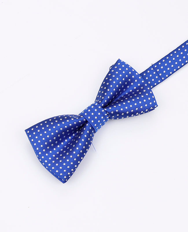 Blaue Fliege n°5 mit Punkten für Kinder aus Polyester | Louis - Unipap's