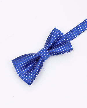 Blaue Fliege n°5 mit Punkten für Kinder aus Polyester | Louis - Unipap's