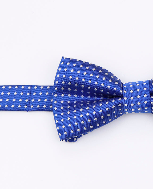 Blaue Fliege Nr. 5 mit Punkten für Kinder aus Polyester | Louis - Unipap's