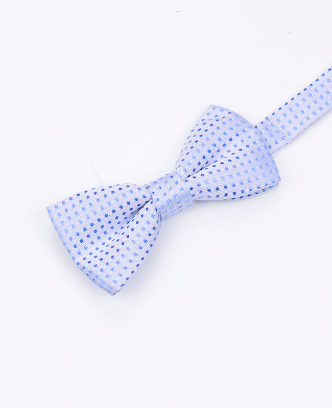 Blaue Fliege Nr. 6 mit Punkten für Kinder aus Polyester | Louis - Unipap's