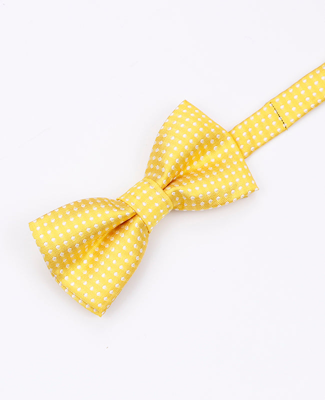 Gelbe Fliege n°1 mit Punkten für Kinder aus Polyester | Louis - Unipap's