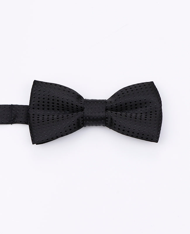 Schwarze Fliege n°1 mit Punkten für Kinder aus Polyester | Louis - Unipap's