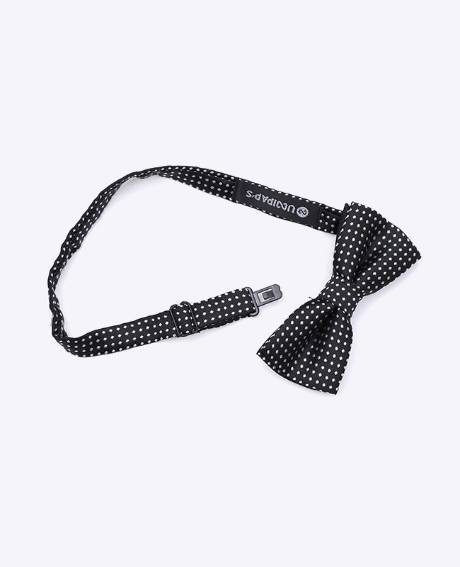 Schwarze Fliege mit Punkten für Kinder aus Polyester | Louis - Unipap's