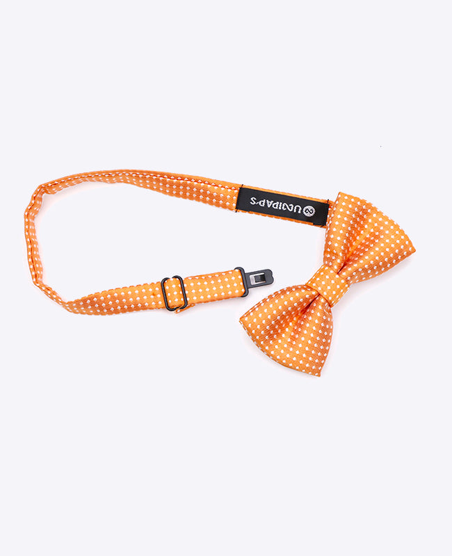 Fliege Orange mit Punkten für Kinder aus Polyester | Louis - Unipap's
