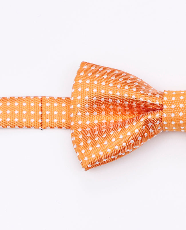 Orange Fliege mit Punkten für Kinder aus Polyester | Louis - Unipap's