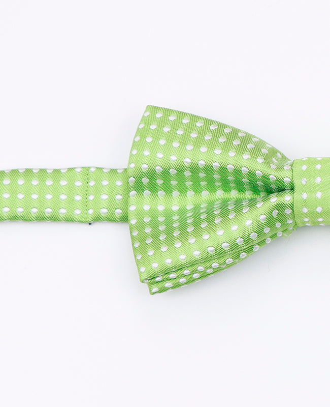 Grüne Fliege Nr. 1 mit Punkten für Kinder aus Polyester | Louis - Unipap's