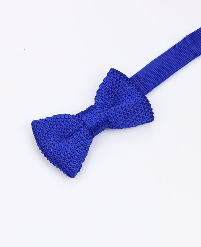 Blaue Strick-Fliege Nr. 1 Kinder «Léon»