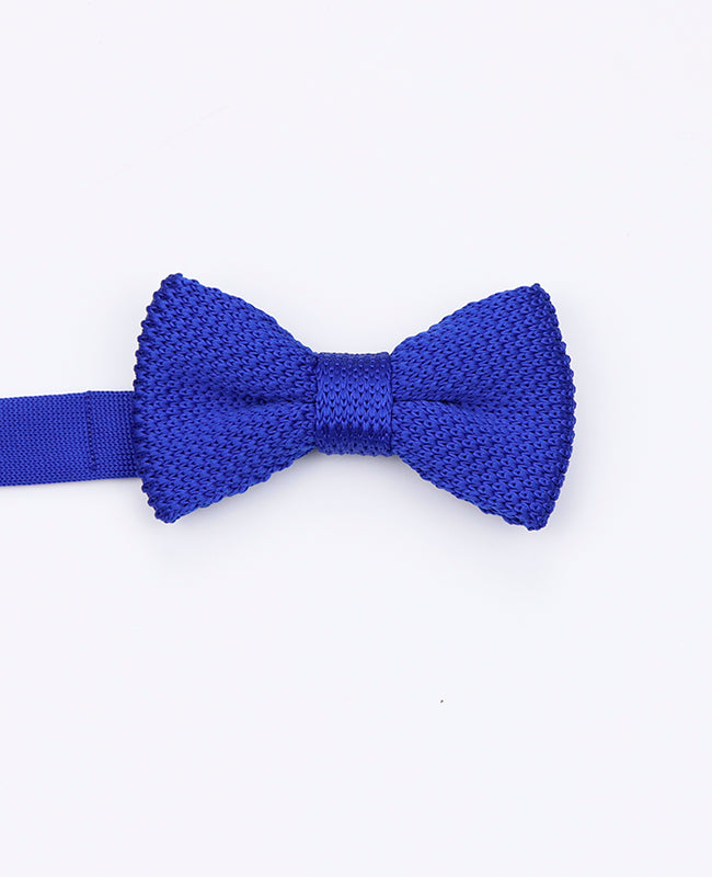 Blaue Strick-Fliege Nr. 1 für Kinder «Léon»