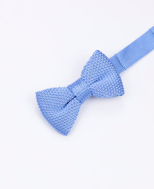 Fliege Blau n°3 Kinder aus Strick «Léon»